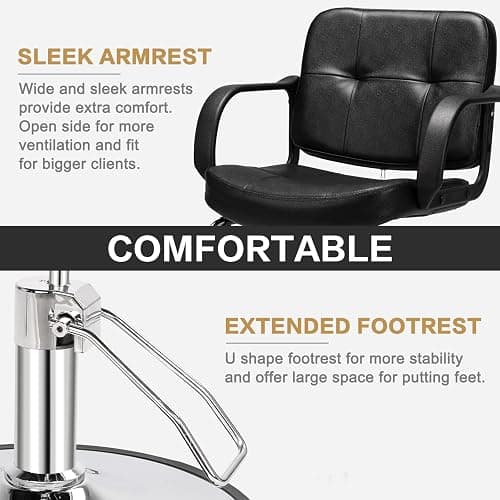 OmySalon Salon Styling Chair Heavy Duty for Stylist Hair Cutting, Hydraulic Barber Swivel Chair, Hairdressing Tattoo Beauty Spa Equipment thumbnail 5