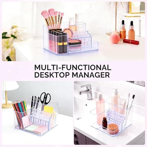 MelodySusie Nail Drill Holder, 21 Holes Nail Drill Bits Holder, Professional Acrylic Nail Tools Storage Box, Organizer Displayer for Manicure Efile Accessories Nail Drill Kit, Salon Home, Clear thumbnail 8