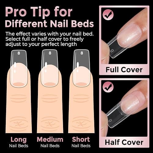 square false nails clear thumbnail 8