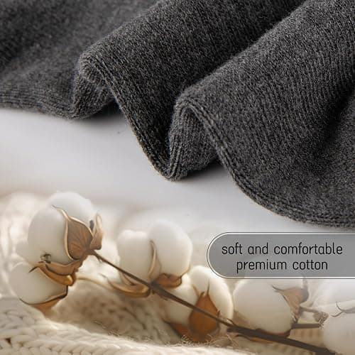 eallco Mens Ankle Socks Cotton Quarter Thin Ankle High Mini Crew Socks for Men 6 Pairs thumbnail 4