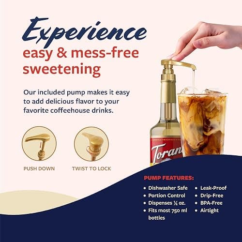 Torani Coffee Syrup, Cheesecake Flavored Syrup for Drinks, Pump Included, Glass Bottle 25.4 Fl Oz thumbnail 5