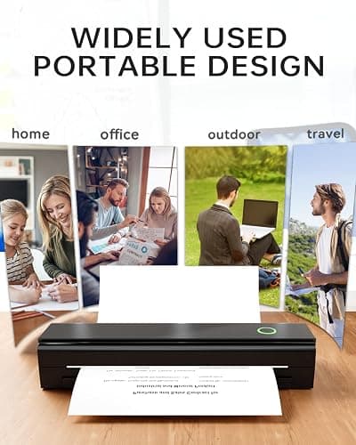 NDYIN Portable Printers Wireless for Travel, N80 Wireless Thermal Printer Bluetooth Inkless Printer Support 8.5" X 11" US Letter & A4, Compatible with iOS, Android, Laptop thumbnail 6