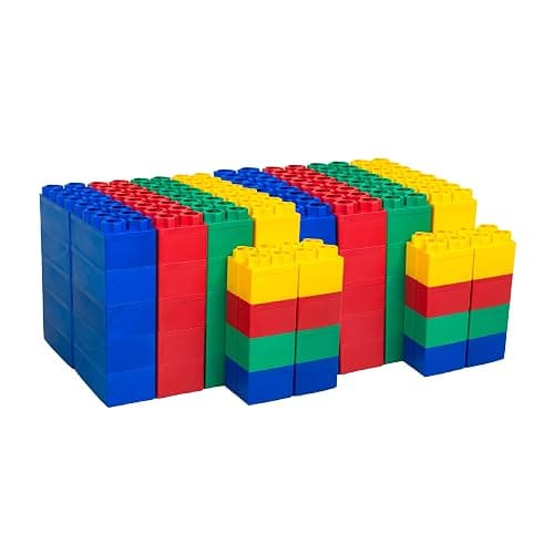 BiggoBlocks Big Blocks for Kids Ages 4-8, Indoor & Outdoor Blocks for Kids Jumbo Games, Large Building Blocks (96 PC) Standard Set - Standard Set thumbnail 9