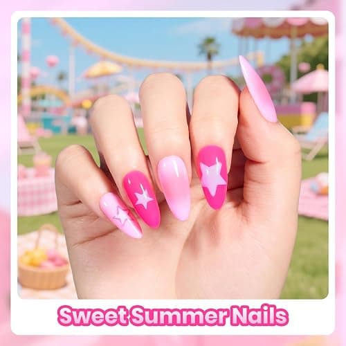 Beetles Pink Gel Polish Set, Summer Heartbeat, 6 Colors Gel Nail Polish Set | Light Hot Dark Pink Shades, Soak-Off UV LED, Long-Lasting Neon Nails Art for Salon, Home DIY & Holiday Manicures thumbnail 3