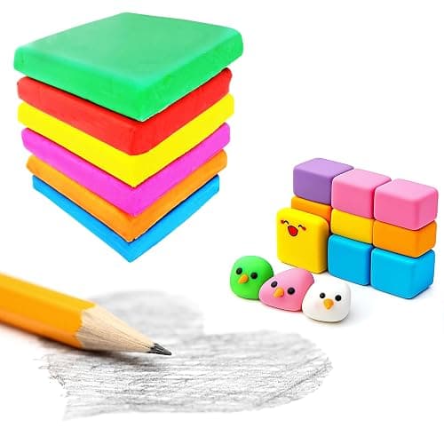 RONDURE Kneaded Eraser for Artists Drawing, Sketching, 6 Pcs Moldable & Stretchy Clay Gum Erasers Putty Kneadable and Scented for Art Student - Image 1