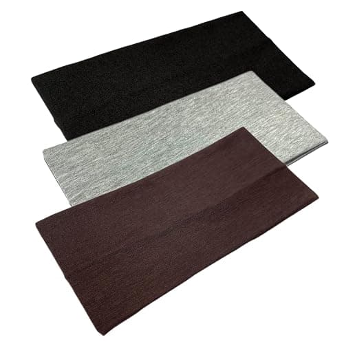 WESTEND CHOICE Extra Wide Headbands 11cm Plain Stretchy Kylie Head Band 3 Pack Unisex Bandeau Headbands for Women & Men Soft Hairbands Yoga Bandana Headband (Mixed set D) thumbnail 2