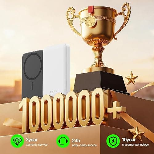 2026 Magnetic Portable Charger, 50% Smaller & Slimmer 5000mAh Power Bank with LED Display, 15W Fast Charging Battery Pack, Travel Essential MagSafe Compatible Charger for iPhone 17/16/15/14/13/12 thumbnail 8