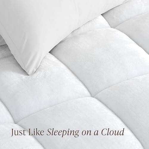 Bare Home Queen Microplush Mattress Topper - Pillow Top Reversible - Soft Mattress Cover - Dual Sided All-Season - 8" to 24" Deep Pocket - Fitted Cover - Plush Mattress Pad (Queen) thumbnail 7