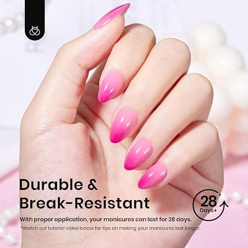 Beetles Gel Nail Tips 576Pcs Pre-Shape Short Almond Etch-X Nail Tips,12 Sizes Soft Acrylic False Tips Half Matte Full Cover Easy DIY Press On Nail Extensions Art Salon Gift Set for Women thumbnail 4