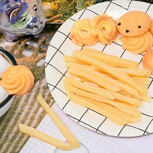 Honbay 20PCS Lifelike Simulation Plastic French Fries Artificial Faux Fries Decorations Realistic Fake Food Models Ornaments for Home Party Tabletop Decorations Sample Display Photography Prop thumbnail 2