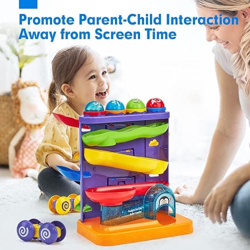 hahaland Toddler Toys for 1 Year Old Boy Birthday Gift 2 in 1 Pound Ball Toy & Car Ramp Race Track Learning Active Early Developmental Montessori Toys for 1-Year-Old Birthday Gifts thumbnail 6