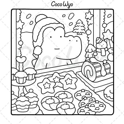 Comfy Days: Coloring Book for Adults and Teens Featuring Super Cute Animal Characters in Cozy Hygge Moments for Relaxation (Cozy Spaces Coloring) thumbnail 7