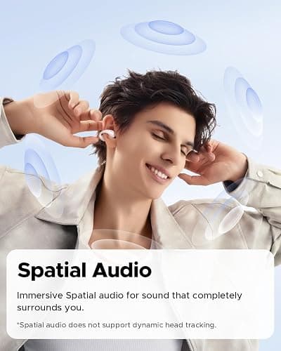 SoundPEATS PearlClip Pro - Open Ear Clip-on Earbuds - White | Bluetooth 6.0 LDAC Hi-Res Spatial Sound Comfortable for Sports Workout,12mm Drivers,24H Playtime Fast Charge, IPX5 thumbnail 5
