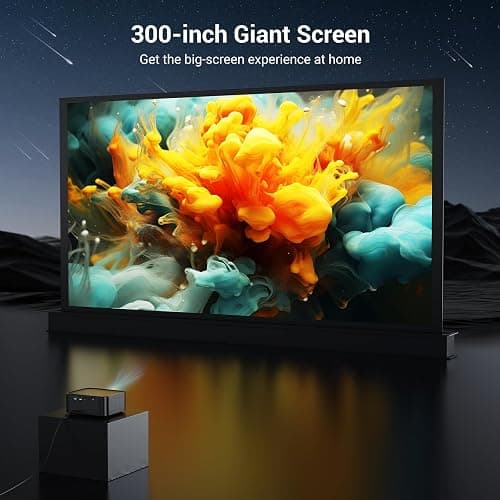 Official Licensed Netflix 1500 ANSI Smart Projector, HAPPRUN 4K Projector with Wifi and Bluetooth, DoIby Audio,Native1080P,Built-in Apps, ,Electric Focus,Movie Projector for Home Cinema,Outdoor,Indoor thumbnail 7