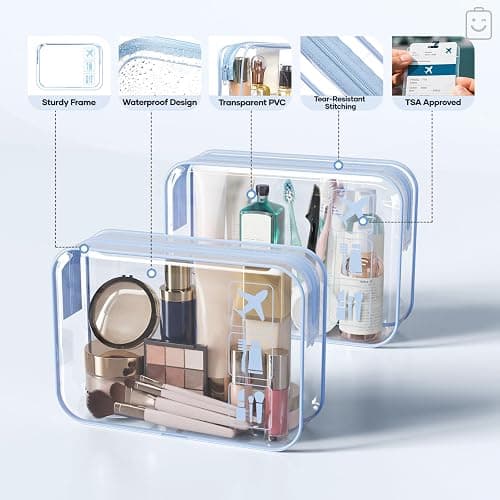 Veken 11 Set Compression Packing Cubes for Travel Essentials,Compressible Expandable Large Luggage Suitcase Organizer Bags for Clothing,Durable Space Saver Storage Bags with Toiletry Bags(Light Blue) thumbnail 4