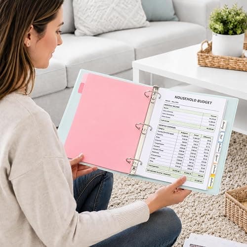 SUNEE 8 Tab Binder Dividers,Plastic Dividers for 3 Ring Binder,3 Ring Binder Dividers with Tabs for School Office Home Supplies,Pastel Color, 3 Set thumbnail 8