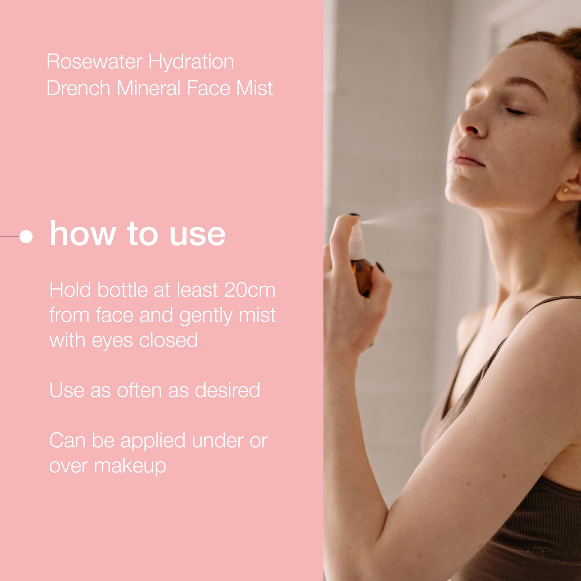 Natio Australia Rosewater Hydration Drench Mineral Face Mist 200ml - Refreshing Skin Balancing Rosewater & Hyaluronate Facial Mist - Hydrating, Replenishing & Balancing - Made in Australia thumbnail 8