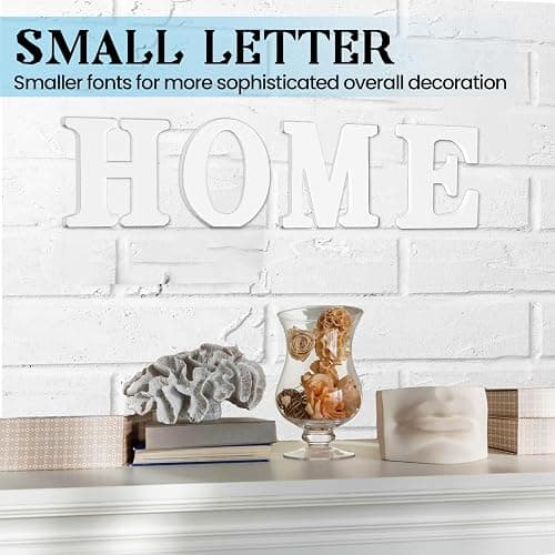 Zaruatu 6 Inch White Wooden Letters Unfinished Wood Letters for Crafts Blank DIY Crafts for Adults Paintable Standing Letters for Wall Wedding Birthday Party Decoration (&) thumbnail 5