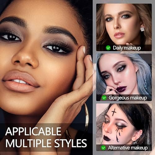 Black Grey Smokey Eyeshadow Palette Matte Black White Gray Silver Smoky Eye Shadow 9 Colors Eyeshadows Eye Makeup For Goth Look -9Black thumbnail 4