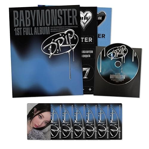 BABYMONSTER - 1st Full Album [DRIP] (BINDER Ver.) Photobook + CD + Stickers + Selfie Photocards + 4 Extra Photocards - Image 1