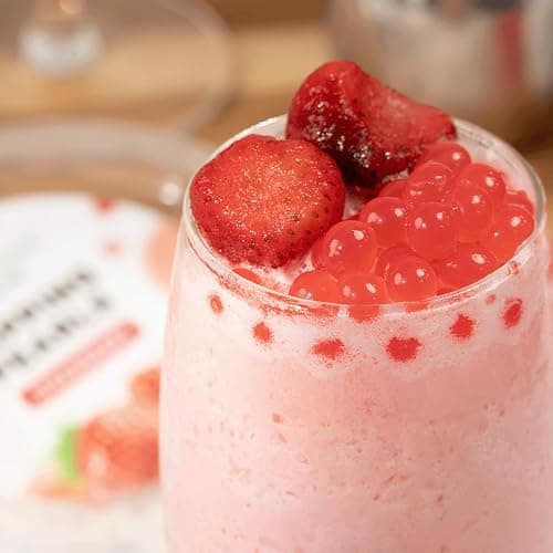 Tea Zone [1 Pound] Strawberry Popping Pearls, Bursting Pearls for Teas, Shakes, Smoothies, Dessert Toppings - 1 Pound (Pack of 1) - Strawberry thumbnail 4
