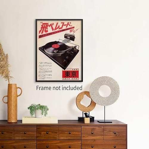 Podafu Japanese Retro Music Poster Canvas Wall Art Vintage Asian Decor Print for Bedroom & Living Room Decorations 12x16in Unframed thumbnail 3