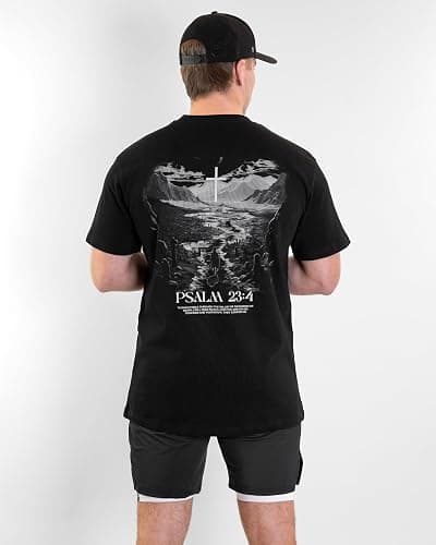 SAVD Christian Oversized T-Shirt for Men – Faith-Based Tee, 100% Cotton, Bible Verse Back Graphic, Bold Christian Design thumbnail 2
