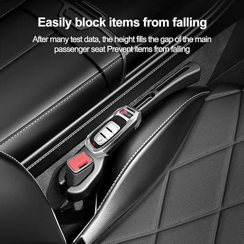 SSNNUU 2PCS Car Seat Gap Filler Organizer with Phone Holder,[Upgrade Version] Car Seat Gap Organizer for Prevent Falling,Essential Car Accessories Car Side Seat Gap Filler (Black) thumbnail 4