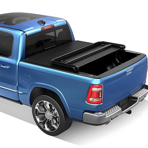 PENSUN 5.8FT Soft Tri-fold Truck Bed Tonneau Cover for 2007-2025 Chevy Silverado 1500, GMC Sierra 1500 Tonneau Cover Bed, 69.6" Bed - Image 1