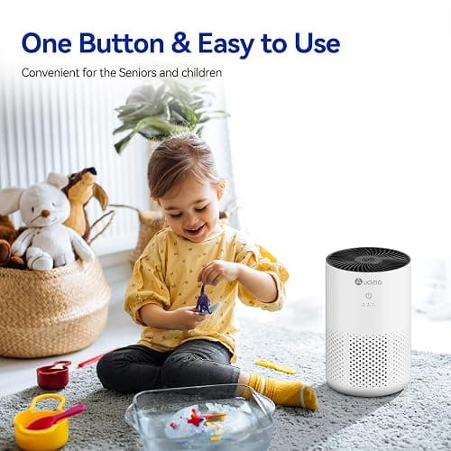 Air Purifiers for Bedroom up to 588 Ft², 20dB Bedroom Air Purifier for Small Room Removes Dust Pets Hair Smoke Odor with Aromatherapy Function(White) - Standard Size - White thumbnail 5