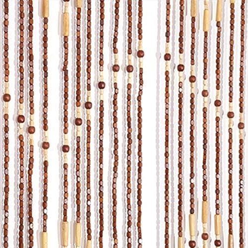 TFCFL Wooden Bead Curtain, 32 Lines Doorway Screen W35.4 X H68.9 for Porch Bedroom Living Room (Coffee) - Model 1 thumbnail 4