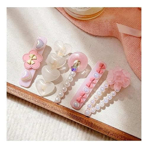 3 pack Hair Clips for Girl and Women 2.36 inch Fashion Hair Clips Set Pearl Acrylic Resin Hair Accessories for Thick Hair thumbnail 4
