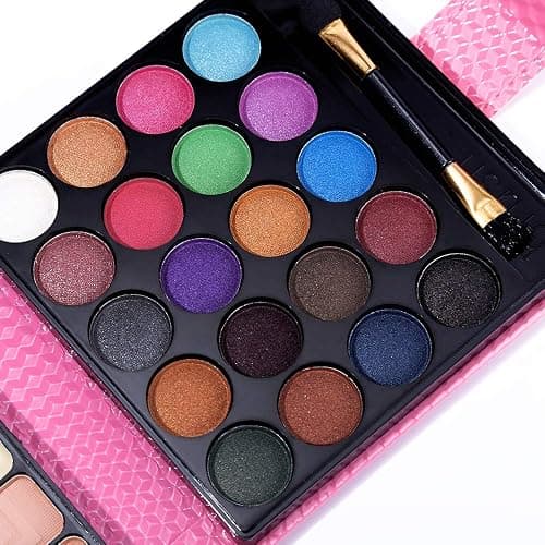 All in One Makeup Kit - 20 Eyeshadow, 6 Lip Glosses, 3 Blushers, 2 Powder, 1 Concealer, 1 Mirror, 1 Brush, Make Up Gift Set for Teen Girls, Beginners And Pros thumbnail 5