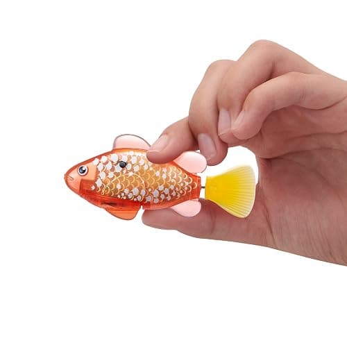 Robo Alive Robo Fish Robotic Swimming Fish (Pink + Golden) by ZURU Water Activated, Changes Color, Comes with Batteries, Amazon Exclusive (2 Pack) Series 3 thumbnail 4