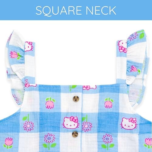 Hello Kitty Girls Square Neck Tank Top and Shorts Outfit Set Toddler to Big Kid Sizes (2T - 16) thumbnail 4
