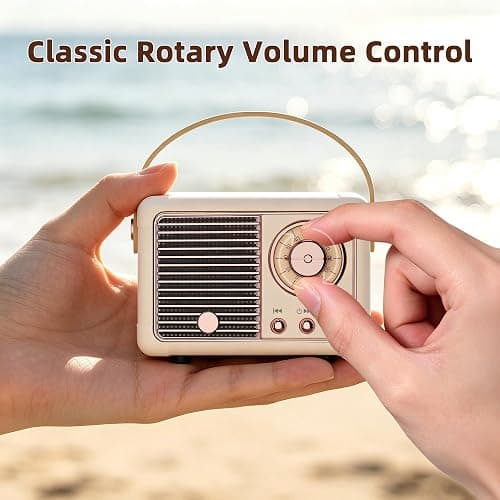 Baolira Retro Bluetooth Speaker, Vintage Decor, Birthday Gifts for Women | Small Portable Speaker, Vintage Bluetooth Speaker, Retro Home Decor, Office & Bedroom Decor, Gifts for Teen Girls and Women thumbnail 9