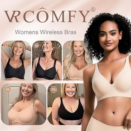 Jelly Wireless Bra for Women, Push Up Seamless T-Shirt Bras, Comfortable Plunge No Underwire Bra with Adjustable Straps thumbnail 7