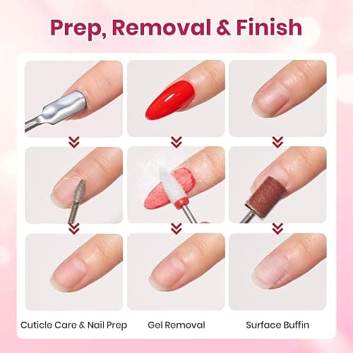 Beetles Electric Nail Drill Kit, 7 Drill Bits 0-12000 RPM Portable Electric Nail File Machine for Gel Polish Removal, Acrylic Dip Nails, Cuticle Care, Prep, DIY Manicure Pedicure Tools at Home thumbnail 3