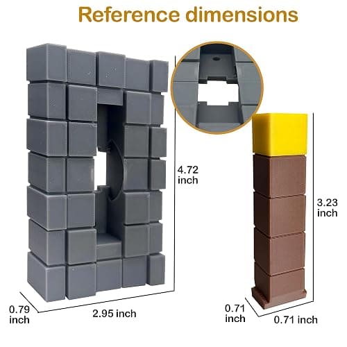 Game Room Light Switch Cover, 1 Toggles Blocks Light Switch Cover, My World Room Decor, 1 Gangs Standard Size for Fans Kids Bedroom Decoration, Yellow stick level thumbnail 2