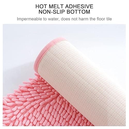 KELINFONG Bathroom Rug 20x14 Inch,Microfiber Absorbent Non-Slip Washable Shaggy Extra Soft Thick Bath Rugs Plush Machine Wash Dry Quick Dry Bathroom Rug Sets for Shower Kitchen Bathroom Floor Tub thumbnail 3