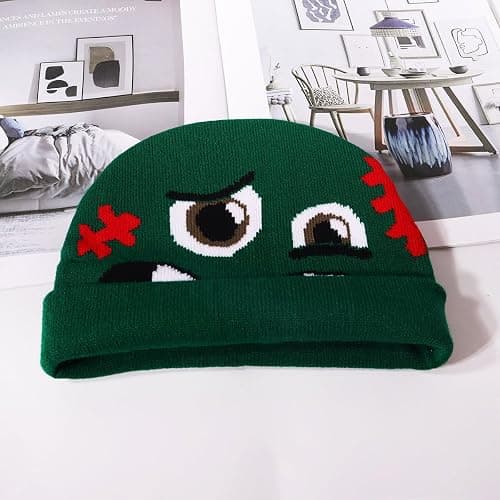 Graphic Beanie Y2K, Warm, Comfort and Soft Feel, Beanie Y2K Fashion Knit Caps, Hip-Hop Style thumbnail 3