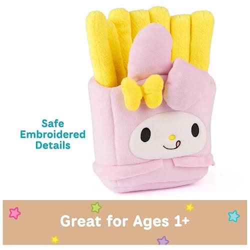 GUND Sanrio Official Hello Kitty and Friends My Melody French Fries Plush, Collectible Plush Toy, Stuffed Animal for Ages 1 and Up, Pink/Yellow, 8” thumbnail 5