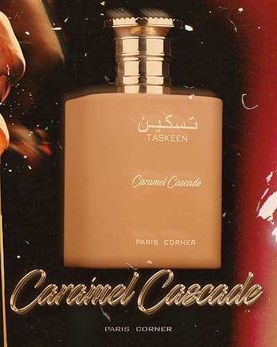 Paris Corner | Taskeen Caramel Cascade EDP - 3.4 Fl Oz | Sweet Elegance Perfume for Women and Men | Unisex Fragrance Featuring Caramel, Milk, Tonka Bean & Honey thumbnail 2