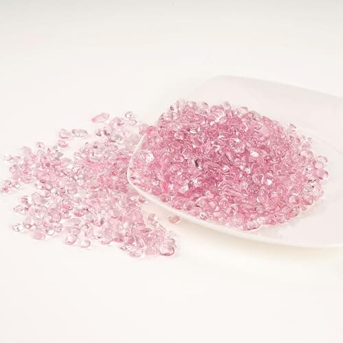 WAYBER Glass Stones, 1Lb/460g Irregular Sea Glass Dercorative Rocks Non-Toxic Artificial Crystal Pebbles for Aquarium Decoration/Vase Filler/Table Scatter/Handcraft/Jewelry Making/Gems Display, Pink thumbnail 6