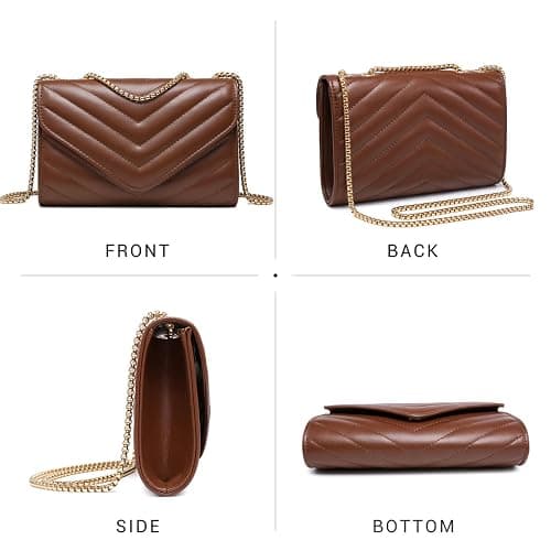 Dasein Women Small Quilted Crossbody Bags Stylish Designer Evening Bag Clutch Purses and Handbags with Chain Shoulder Strap thumbnail 3
