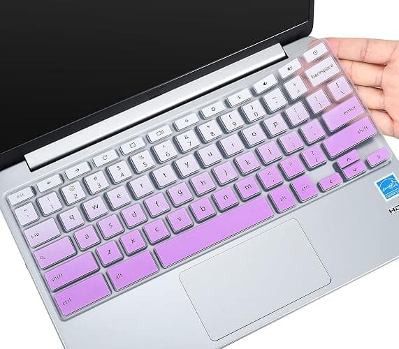 Dell Keyboard Cover for Chromebook 11.6" 3100 3110 3120 3180 3181 3189 5190 & Chromebook 13.3 3380 - Ombre Purple - Image 1