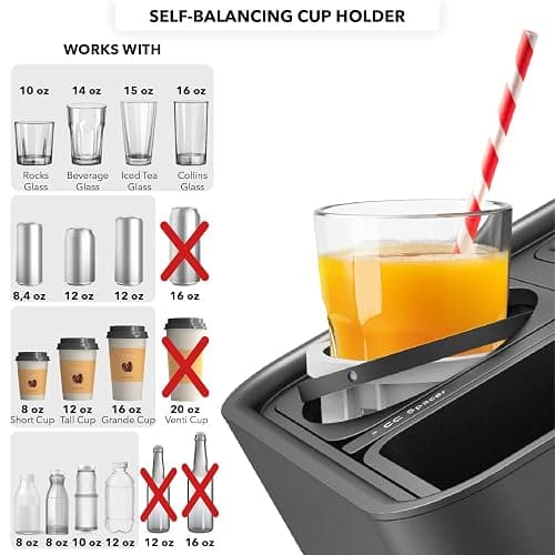 CouchConsole Original Tray - Drinks & Snacks Sofa Caddy with Armrest, Table with Phone Stand- TV Remote Control Storage and Organizer - for Living Rooms, RV, and Cars, Black/Gray thumbnail 2