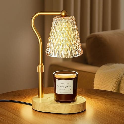 Candle Warmer Lamp with Timer Dimmer, Birthday Gifts for Women Mom, Height Adjustable Wax Melt Warmer for Jar Candles with 2 Bulbs, House Warming Gifts New Home Decor - Image 1