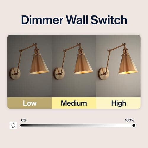 JONATHAN Y JYL7461A Rover 7" Farmhouse Industrial Adjustable Arm Metal LED Wall Sconce Rustic Bohemian 2700K LED 4W Bulb for Entryway Lobby Kitchen Bathroom Bedroom Living Room Hallway, Brass Gold thumbnail 6