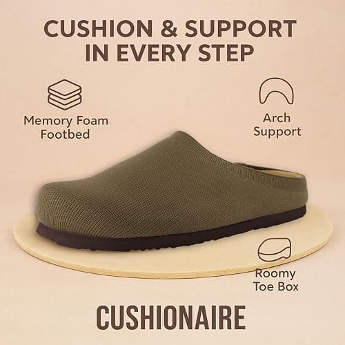 CUSHIONAIRE Women's Sils Knit Cork Footbed Clog with +Comfort thumbnail 8
